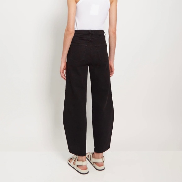 TOTEME Barrel Leg Denim Jeans in Black Size 28 - Picture 3 of 6